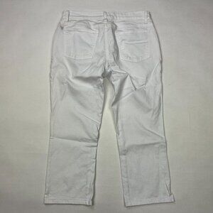 Eileen Fisher Organic Cotton Crop Jeans Stretch Denim Pocket Flat Front Women 6‎